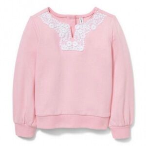Janie and Jack 6-12 month pink lace sweatshirt